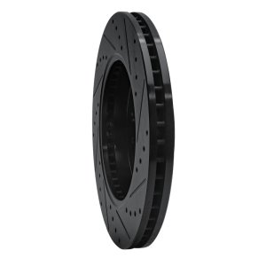 Ford F-150 Brake Rotor (1) - Front Left - R1 Concepts - Drilled & Slotted - Black - 2009